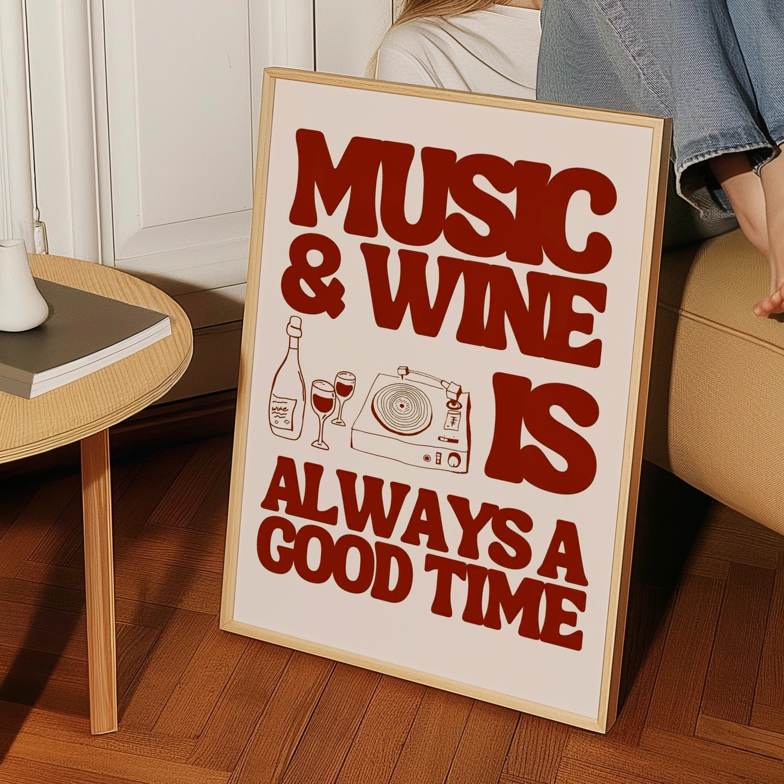 Müzik ve Şarap Poster Baskı