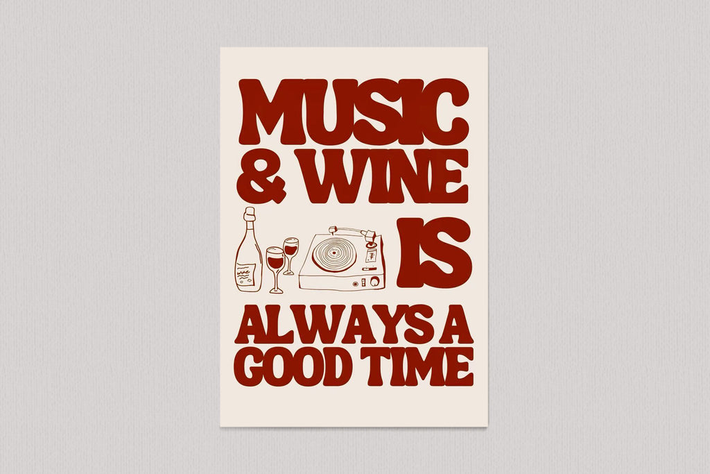 Müzik ve Şarap Poster Baskı