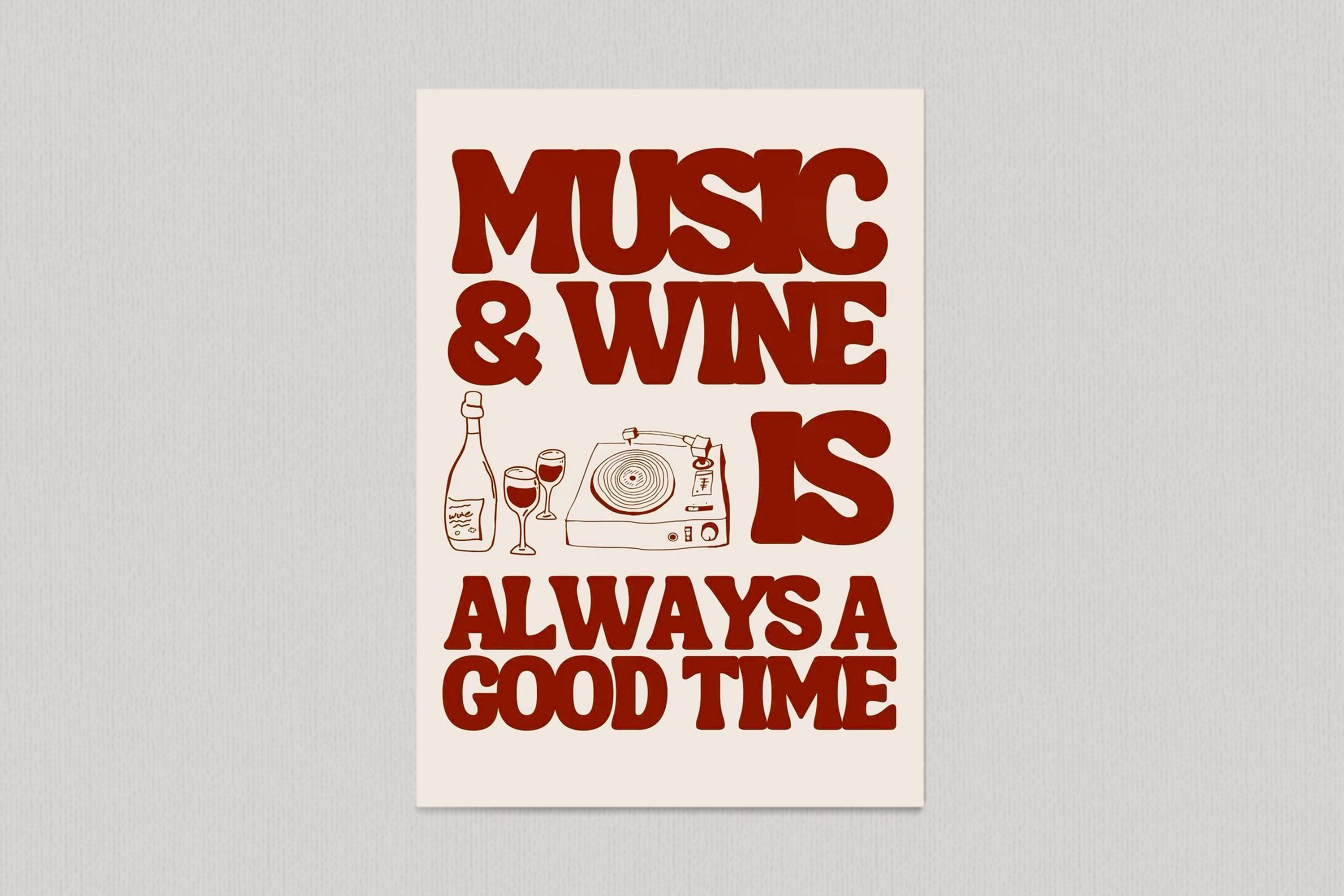 Müzik ve Şarap Poster Baskı